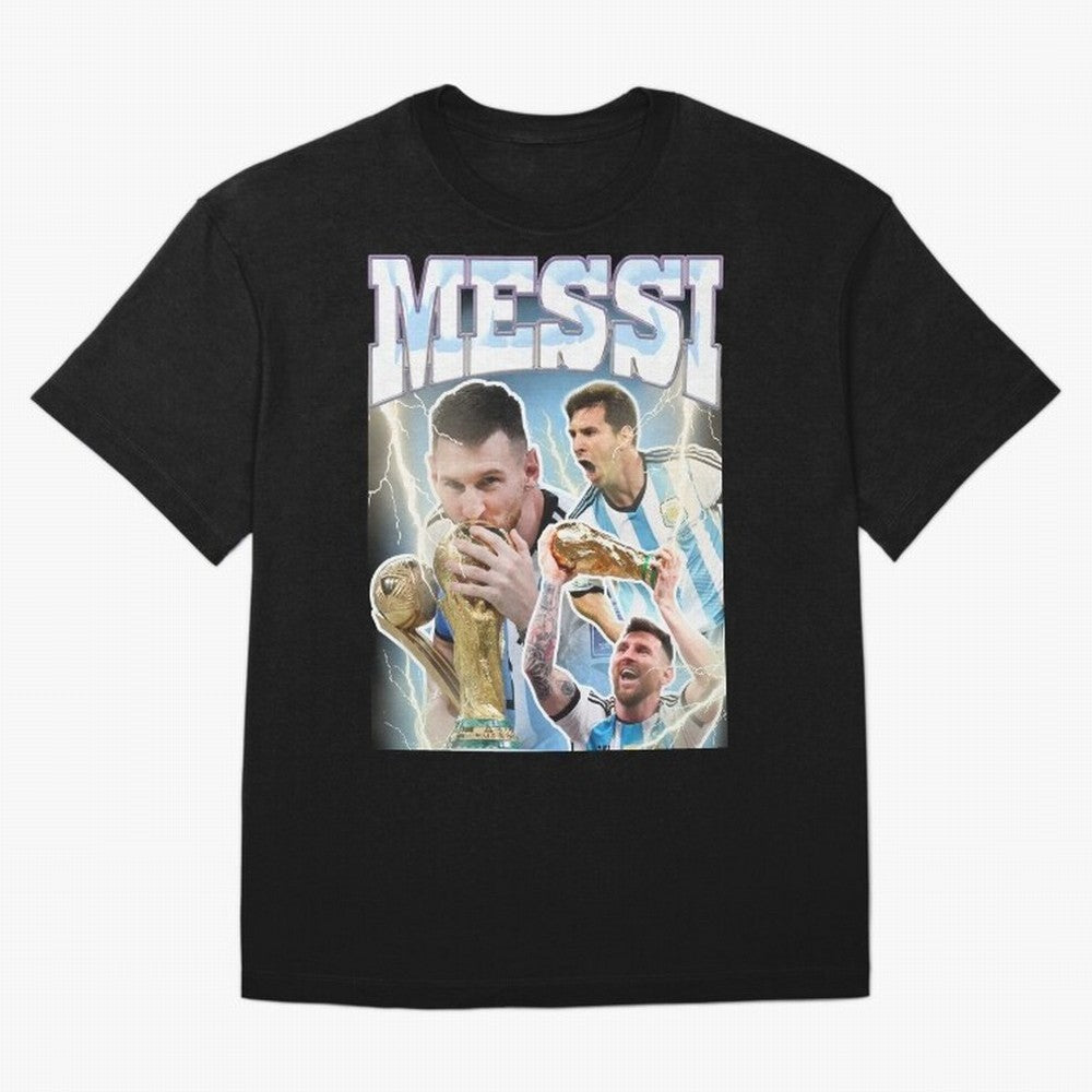 Messi Champion Vintage Retro Design Classic T-Shirt Celebrate the Magic of FIFA World Cup 2026 Group Stage for Fans of Cristiano Ronaldo and Argentina, France and Brazil, Bringing Tournament Hype, Historic Matchups, Family Viewing Parties and