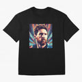 Lionel Messi Portrait Abstract Digital Football Player Classic T-Shirt Celebrate Unforgettable Nights in the FIFA World Cup 2026 USA Canada Mexico Journey through CR7 Highlights, Brazil Pride, Global Supporter Spirit, Legendary Goals, National