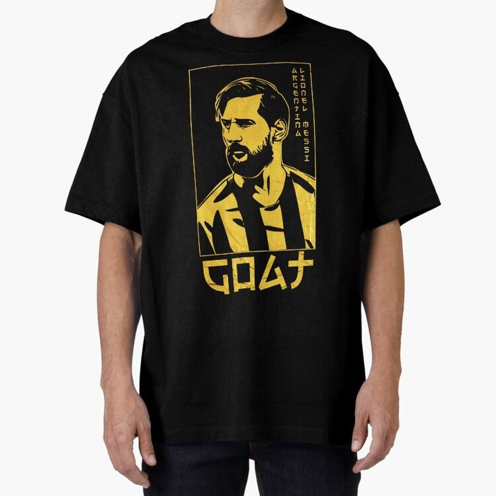 Lionel Messi Golden Style Portrait art illustration Classic T-Shirt Bring Retro Soccer Energy to Global Football Passion for FIFA World Cup 2026, Made for Haaland and Mbappe, France, Sports Nostalgia, International Competition, Famous Players and
