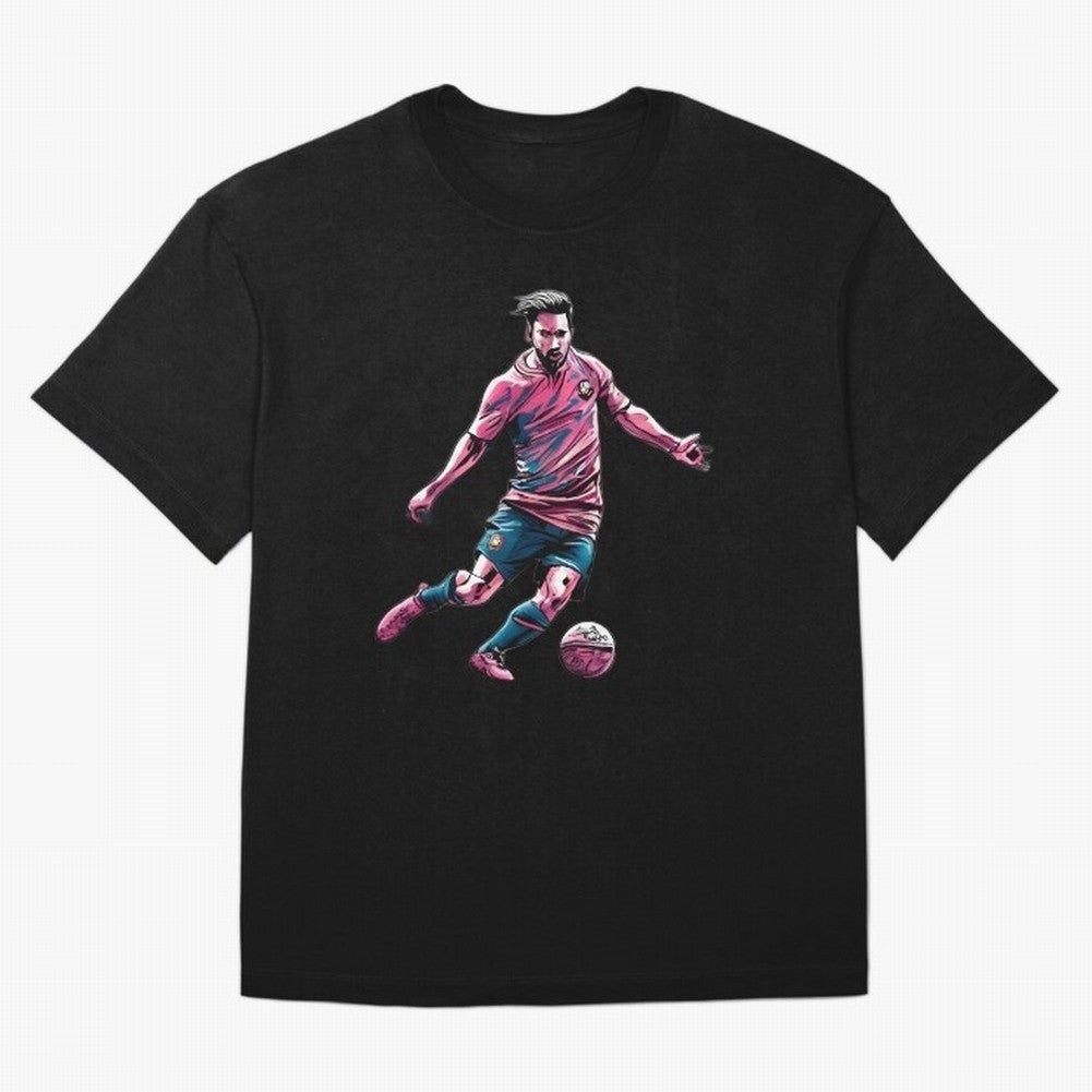 Lionel Messi watercolor drawing Classic T-Shirt Celebrate Golden Goal Energy in Global Football Passion for FIFA World Cup 2026 Group Stage, Filled with Messi and Cristiano Ronaldo, Argentina, France and Brazil, Tournament Hype, Historic Matchups,