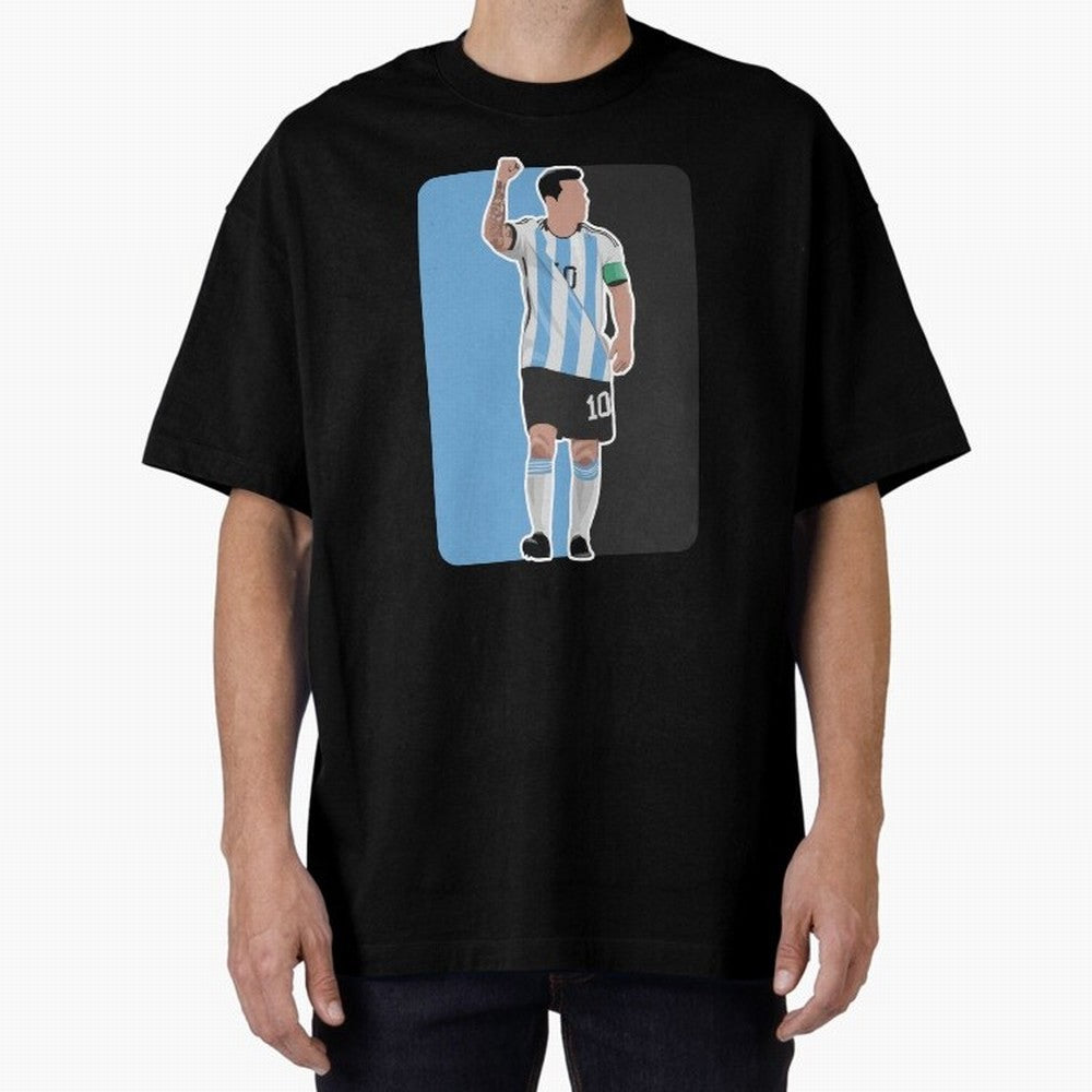 Messi World Cup 2022 Oversized T-Shirt Get Ready for FIFA World Cup 2026 Spirit, Built around Netherlands, Messi, Neymar and Mbappe, Football History, Final Match Energy, Crowd Noise and Once in a Lifetime Moments; Ideal for Fans Who Follow Messi,