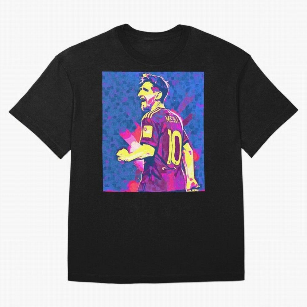 Lionel Messi art Oversized T-Shirt Celebrate the Biggest Stage of FIFA World Cup 2026 USA Canada Mexico Made for Haaland, Argentina Energy, Goal Celebration Energy, Supporter Heritage, Football Icons and Worldwide Tournament Joy; Ideal for Football