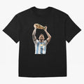 Lionel Messi Lifting The World Cup Essential T-Shirt Celebrate Football Heritage in FIFA World Cup 2026 USA Canada Mexico Highlighting Neymar, Spain Energy, Classic Soccer Heritage, Championship Pressure, Fan Loyalty and International Pride;