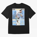 Lionel Messi Argentina World Cup 2022 Champion Victory Poster Oversized T-Shirt Enjoy the Biggest Football Party of Global Football Passion for FIFA World Cup 2026 Group Stage, Celebrating CR7 and Messi, Argentina, France and Brazil, Classic Soccer