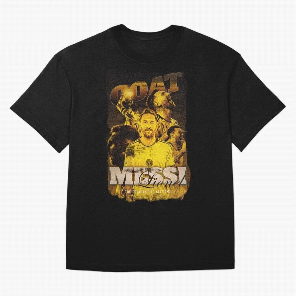 Messi The GOAT Oversized T-Shirt Carry Global Football Passion for FIFA World Cup 2026, Celebrating CR7 and Messi, France and Portugal, Vintage Soccer Flavor, Modern Football Stars, National Flags and Final Night Emotion; Made for Die Hard