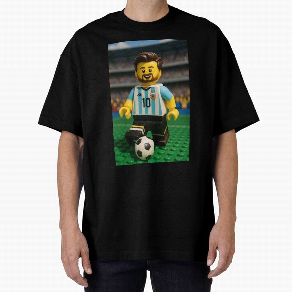 Block Leo Oversized T-Shirt Upgrade FIFA World Cup 2026 Spirit, Capturing France and Portugal, Messi, CR7 and Mbappe, Stadium Chants, National Pride, Trophy Dreams and Unforgettable Football Memories; Ideal for Football Dads, Football Moms,