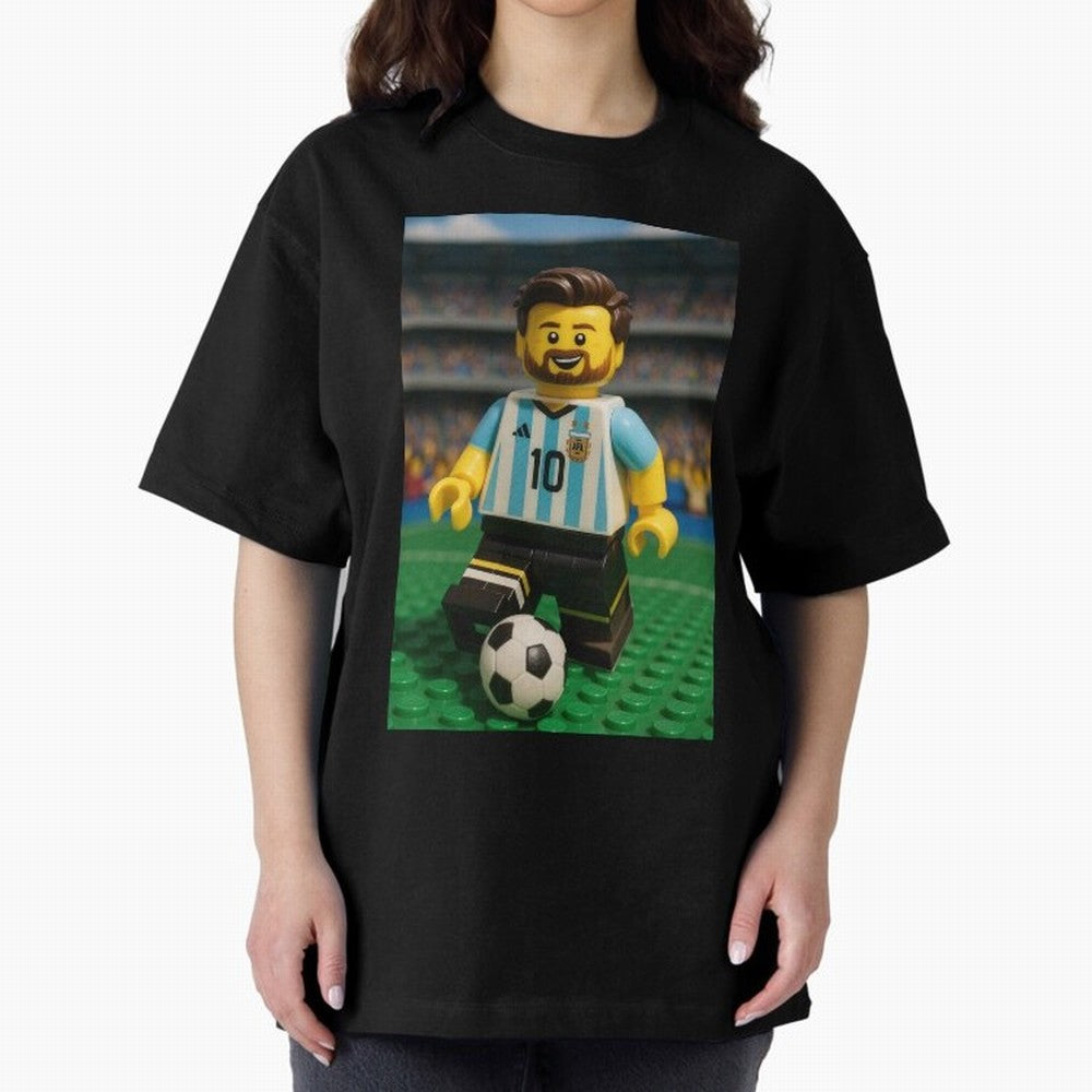 Block Leo Oversized T-Shirt Upgrade FIFA World Cup 2026 Spirit, Capturing France and Portugal, Messi, CR7 and Mbappe, Stadium Chants, National Pride, Trophy Dreams and Unforgettable Football Memories; Ideal for Football Dads, Football Moms,