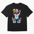 Lionel Messi Digital Print on T-Shirt Classic T-Shirt Feel the Trophy Chase of Global Football Passion for FIFA World Cup 2026 USA Canada Mexico, Inspired by Neymar, Brazil, Tournament Hype, Historic Matchups, Family Viewing Parties and Global