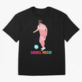 Lionel Messi illustration Oversized T-Shirt Fuel Your Fan Pride for the FIFA World Cup 2026 Journey through Messi and Cristiano Ronaldo Highlights, Argentina and Brazil Pride, Vintage Soccer Flavor, Modern Football Stars, National Flags and Final