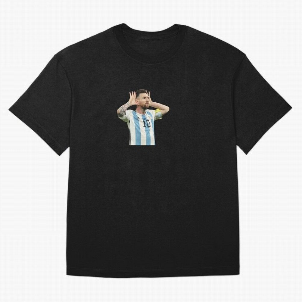 Lionel Messi Argentina Celebration Sticker Oversized T-Shirt Bring Match Day Fire to FIFA World Cup 2026 Spirit, Capturing Argentina and Brazil, Mbappe, Football Festival Excitement, Trophy Ambitions, Country Rivalries and Star Player Buzz; Perfect