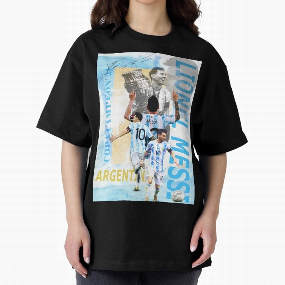 Lionel Messi Argentina Champion Poster Classic T-Shirt Fuel Your Fan Pride for FIFA World Cup 2026 Group Stage for Fans of Messi, Neymar and Mbappe and Netherlands, Bringing Match Day Excitement, Supporter Culture, Golden Goals and Global Football