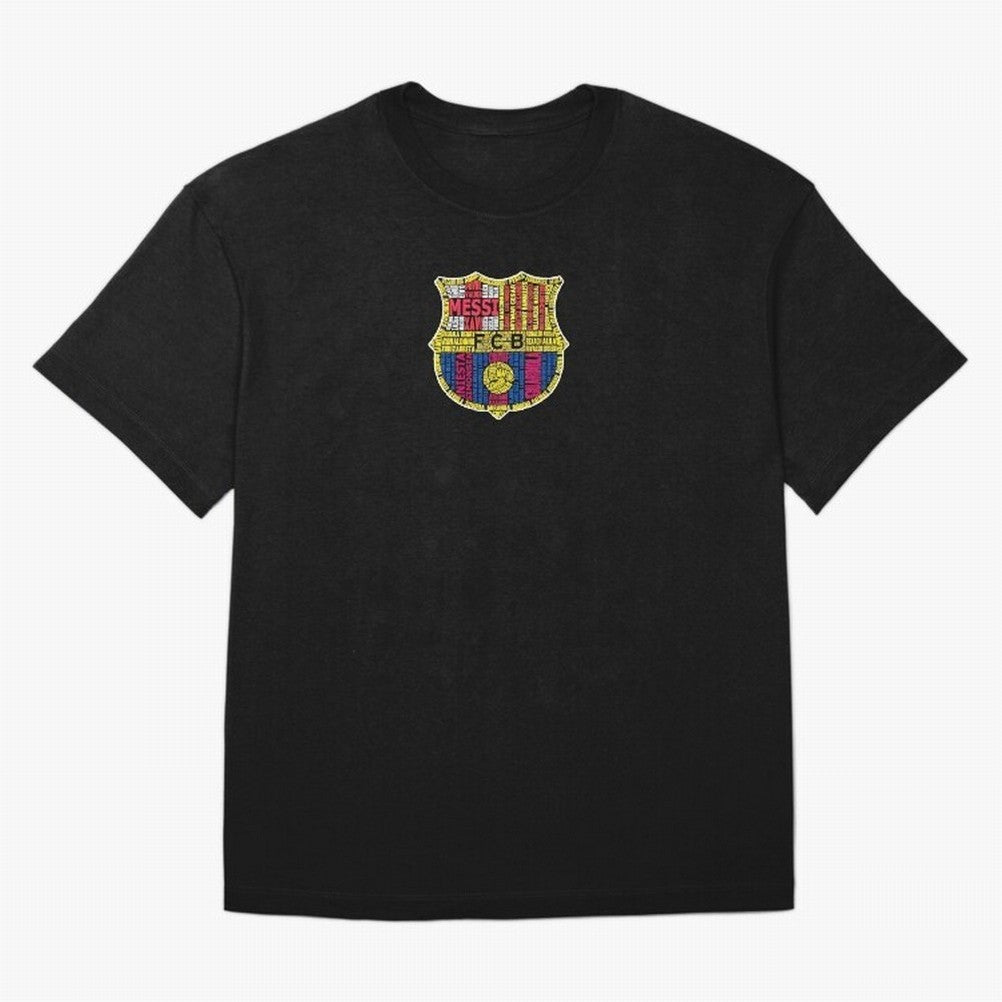 BAR-CE-LON-A Logo FC Merchandise Classic T-Shirt Stand with Global Football Passion for FIFA World Cup 2026 Group Stage, Inspired by Messi, CR7 and Mbappe, Portugal, Football Festival Excitement, Trophy Ambitions, Country Rivalries and Star Player