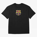 BAR-CE-LON-A Logo FC Merchandise Classic T-Shirt Stand with Global Football Passion for FIFA World Cup 2026 Group Stage, Inspired by Messi, CR7 and Mbappe, Portugal, Football Festival Excitement, Trophy Ambitions, Country Rivalries and Star Player