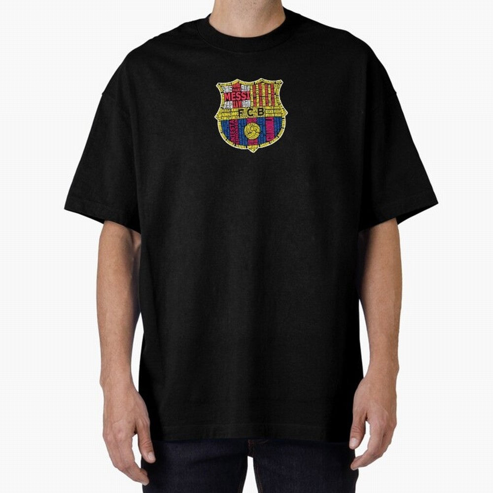 BAR-CE-LON-A Logo FC Merchandise Classic T-Shirt Stand with Global Football Passion for FIFA World Cup 2026 Group Stage, Inspired by Messi, CR7 and Mbappe, Portugal, Football Festival Excitement, Trophy Ambitions, Country Rivalries and Star Player