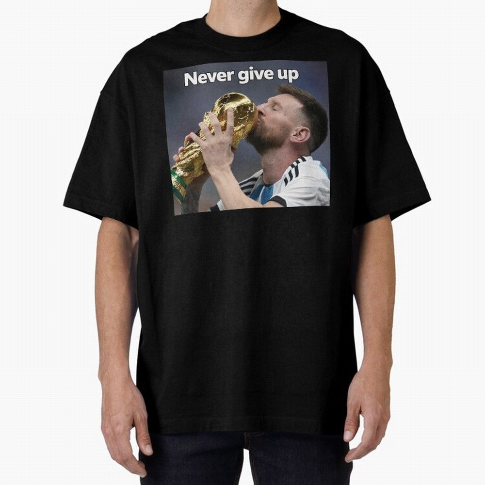 Messi Oversized T-Shirt Show Championship Spirit for Match Day Hype around FIFA World Cup 2026 USA Canada Mexico, Mbappe and Neymar, England and Germany, Match Day Excitement, Supporter Culture, Golden Goals and Global Football Passion; Great for