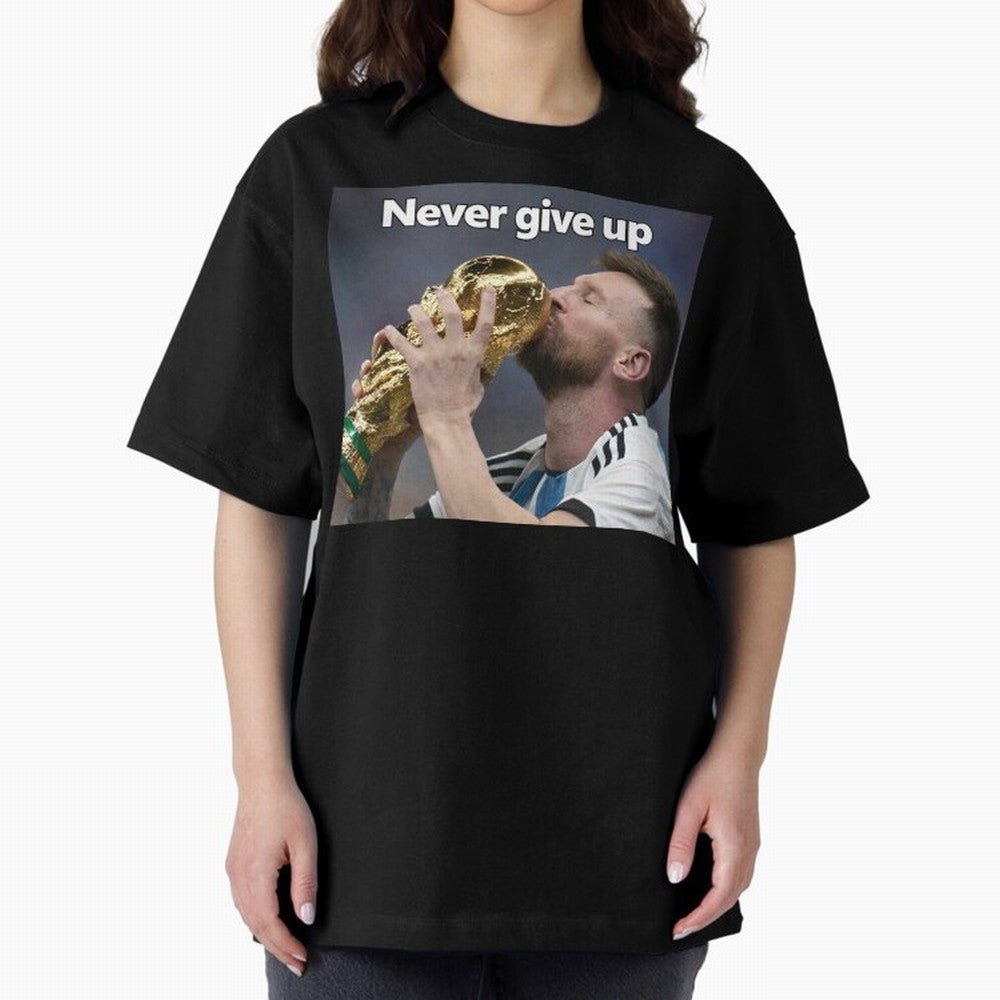 Messi Oversized T-Shirt Show Championship Spirit for Match Day Hype around FIFA World Cup 2026 USA Canada Mexico, Mbappe and Neymar, England and Germany, Match Day Excitement, Supporter Culture, Golden Goals and Global Football Passion; Great for