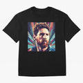 Lionel Messi Portrait Abstract Digital Art Football Player Classic T-Shirt Step into Global Football Passion for FIFA World Cup 2026 USA Canada Mexico, Inspired by Messi and Cristiano Ronaldo, Germany, Football Festival Excitement, Trophy