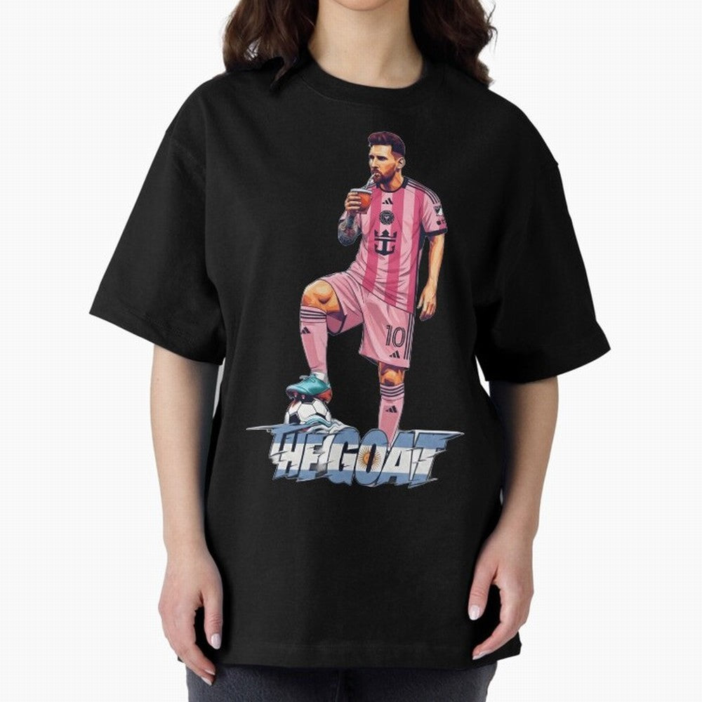 Messi Drawing Style Drinking Mate ¨C The Goat Design - Inter Miami Classic T-Shirt Celebrate National Team Dreams in Match Day Hype around FIFA World Cup 2026 USA Canada Mexico, CR7, France and Portugal, Match Day Excitement, Supporter Culture,