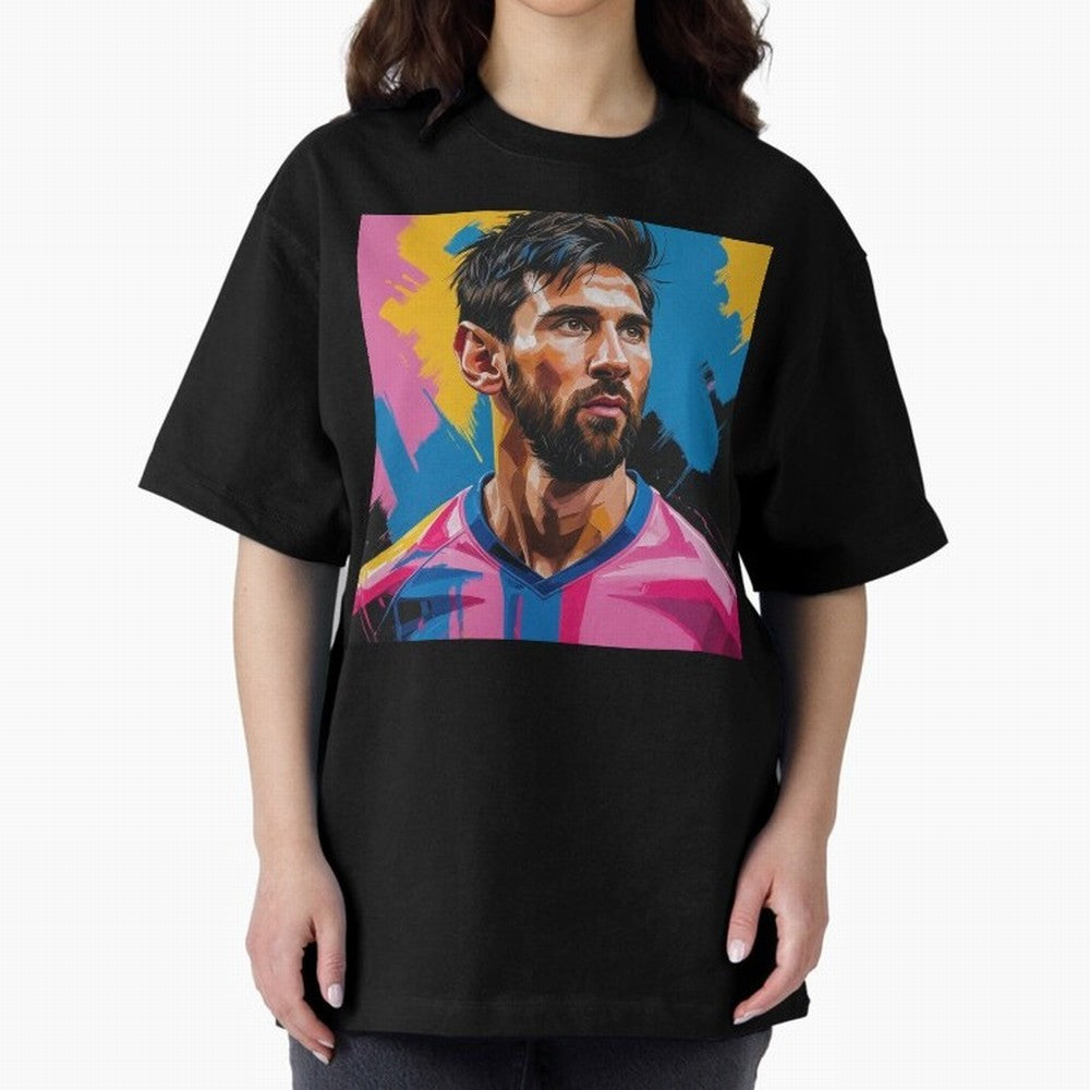 Vibrant Artistic Digital Painting Portrait of Lionel Messi (GOAT) Classic T-Shirt Create the FIFA World Cup 2026 USA Canada Mexico Journey through Messi, CR7 and Mbappe Highlights, Argentina, France and Brazil Pride, Match Day Excitement, Supporter