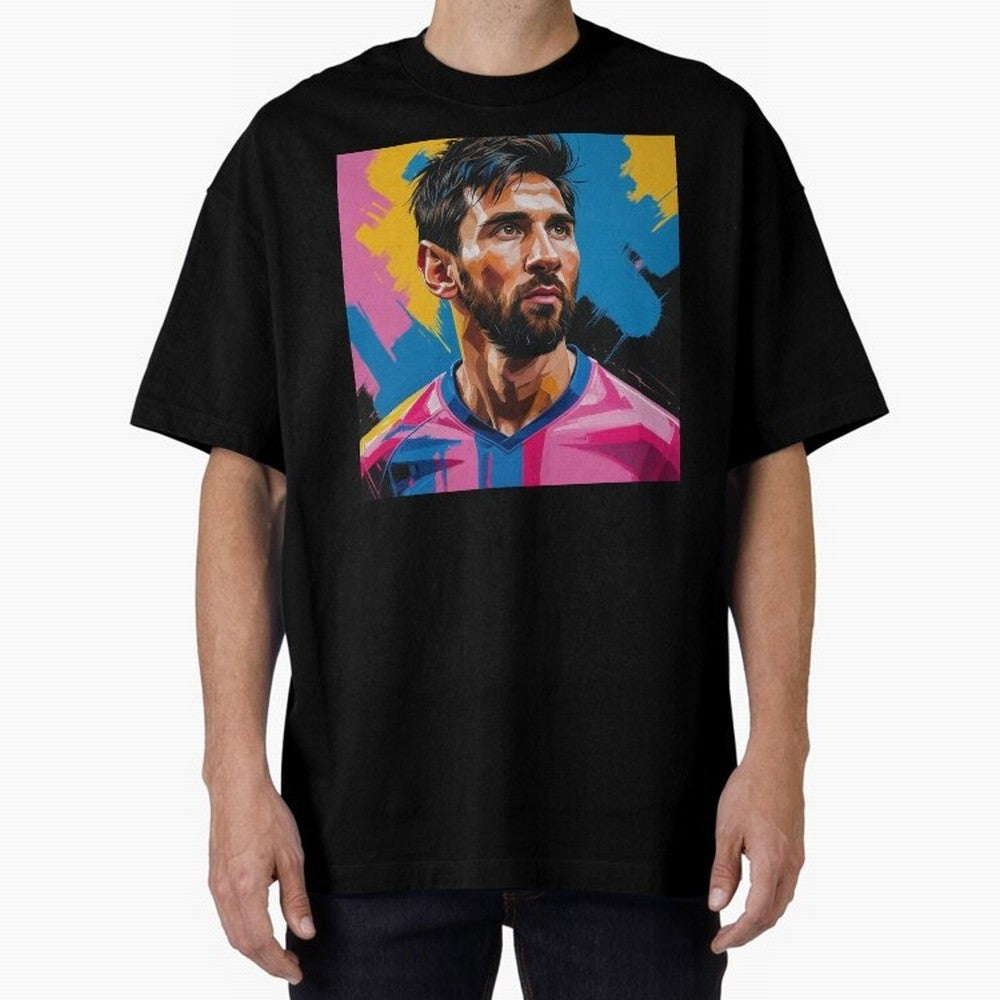 Vibrant Artistic Digital Painting Portrait of Lionel Messi (GOAT) Classic T-Shirt Create the FIFA World Cup 2026 USA Canada Mexico Journey through Messi, CR7 and Mbappe Highlights, Argentina, France and Brazil Pride, Match Day Excitement, Supporter