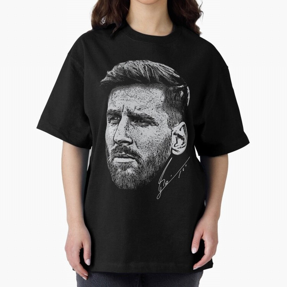 Lionel Messi Signed Boxy T-Shirt Share Match Day Hype around FIFA World Cup 2026 Group Stage, Mbappe, Spain and Netherlands, Stadium Memories, Football Loyalty, International Chants and Championship Tradition; Ideal for Football Dads, Football
