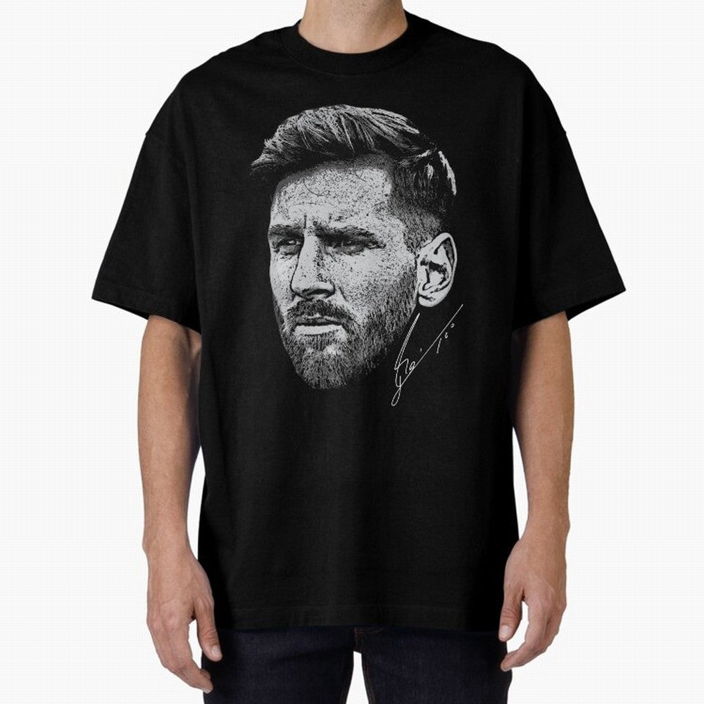 Lionel Messi Signed Boxy T-Shirt Share Match Day Hype around FIFA World Cup 2026 Group Stage, Mbappe, Spain and Netherlands, Stadium Memories, Football Loyalty, International Chants and Championship Tradition; Ideal for Football Dads, Football