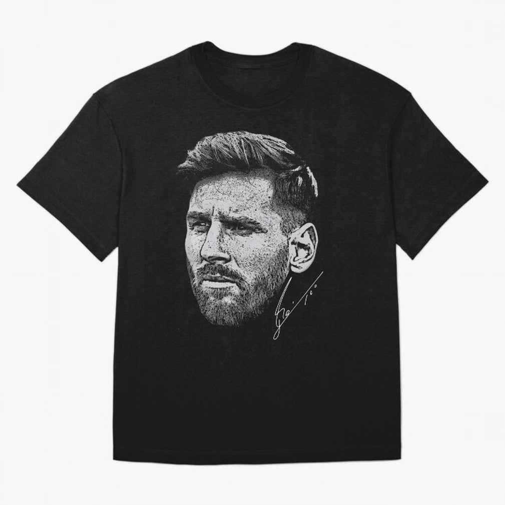 Lionel Messi Signed Boxy T-Shirt Share Match Day Hype around FIFA World Cup 2026 Group Stage, Mbappe, Spain and Netherlands, Stadium Memories, Football Loyalty, International Chants and Championship Tradition; Ideal for Football Dads, Football