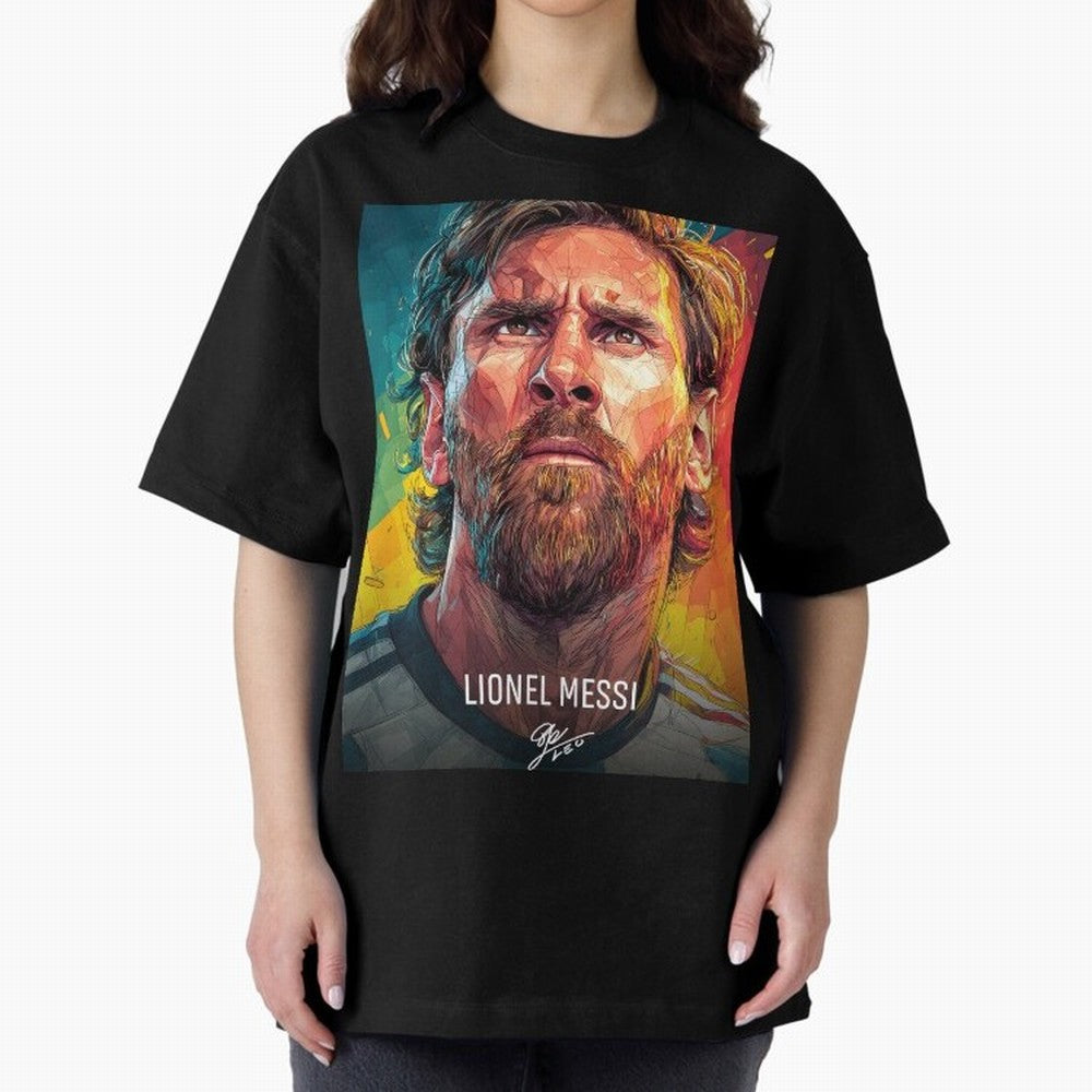 Lionel Messi Football Soccer Player Colorful Modern Portrait Classic T-Shirt Follow Every Goal of Match Day Hype around FIFA World Cup 2026 Group Stage, Haaland and Mbappe, Portugal, Match Day Excitement, Supporter Culture, Golden Goals and Global