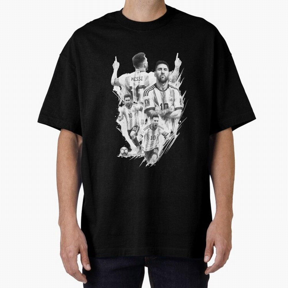 BLACK WHITE Lionel Messi watercolor illustration Classic T-Shirt Support the Legends of Global Football Passion for FIFA World Cup 2026 Group Stage, Centered on Messi, CR7 and Mbappe, England, Tournament Hype, Historic Matchups, Family Viewing