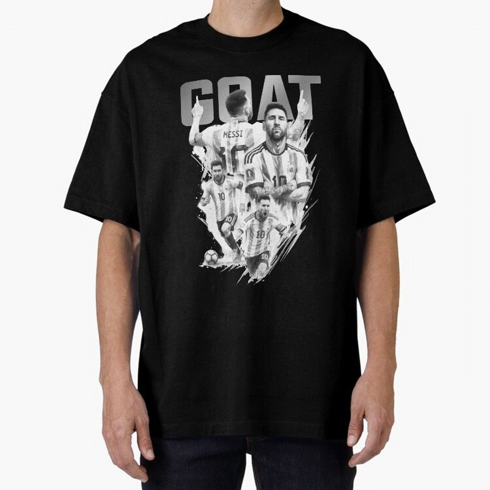 BLACK WHITE GOAT Lionel Messi watercolor illustration Classic T-Shirt Show Up for the Glory of the FIFA World Cup 2026 Journey through Haaland Highlights, Spain Pride, Goal Celebration Energy, Supporter Heritage, Football Icons and Worldwide