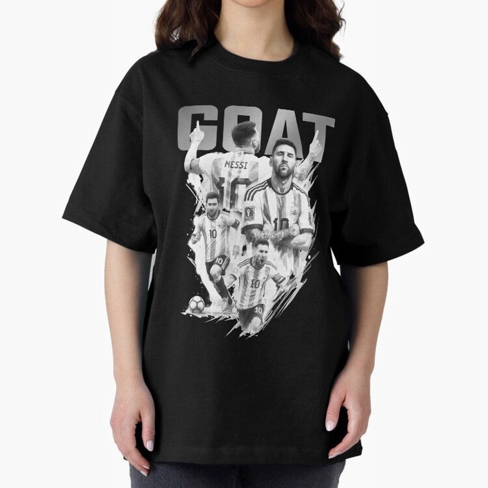 BLACK WHITE GOAT Lionel Messi watercolor illustration Classic T-Shirt Show Up for the Glory of the FIFA World Cup 2026 Journey through Haaland Highlights, Spain Pride, Goal Celebration Energy, Supporter Heritage, Football Icons and Worldwide