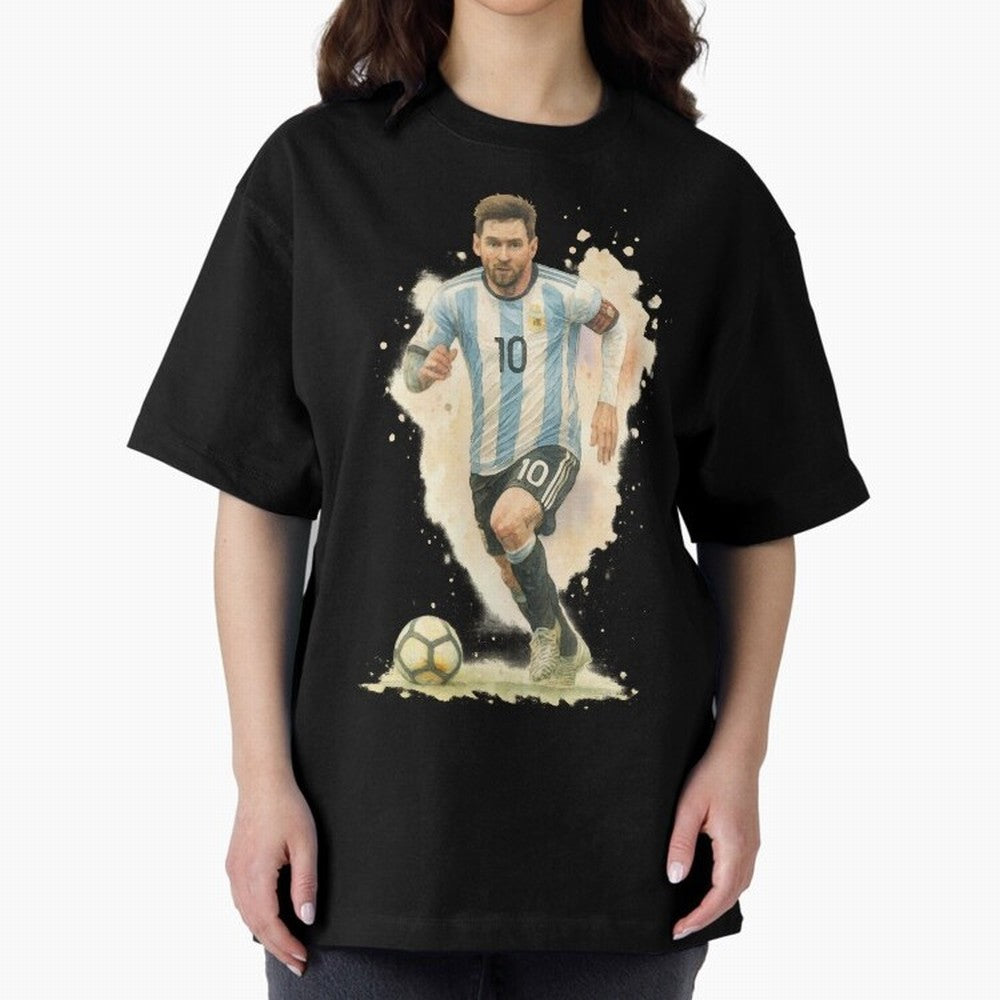 skills Lionel Messi watercolor illustration Classic T-Shirt Live for the Drama of Match Day Hype around FIFA World Cup 2026, Messi, Neymar and Mbappe, Brazil, Worldwide Fan Energy, Dramatic Goals, Stadium Lights and Championship Celebrations; Ideal