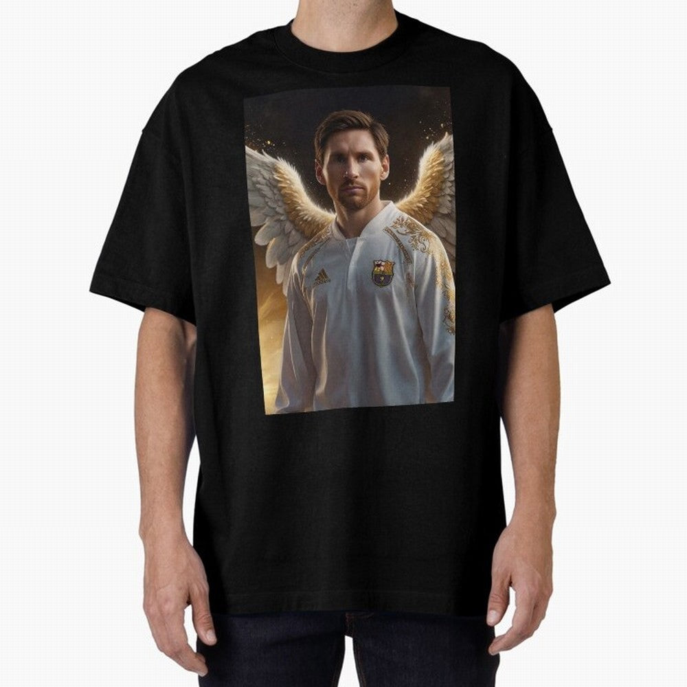 Lionel Messi An Ange Oversized T-Shirt Create FIFA World Cup 2026 Spirit, Celebrating Portugal, Spain and Germany, CR7, Worldwide Fan Energy, Dramatic Goals, Stadium Lights and Championship Celebrations; Perfect for Fans, Collectors, Family
