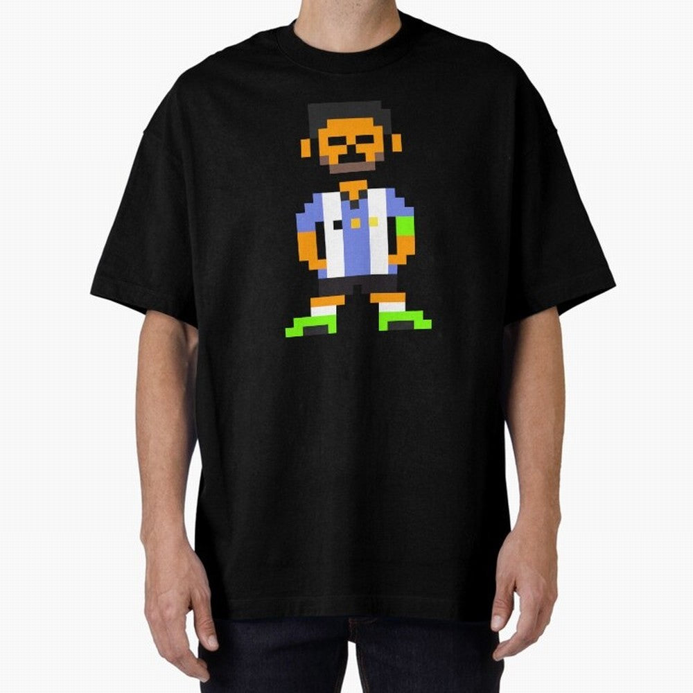 Pixel Pose Messi Oversized T-Shirt Follow Every Goal of FIFA World Cup 2026 USA Canada Mexico for Fans of Neymar and England, Bringing Football Passion, Legendary Performances, Festival Vibes and Supporter Community; Created for Match Day Parties,