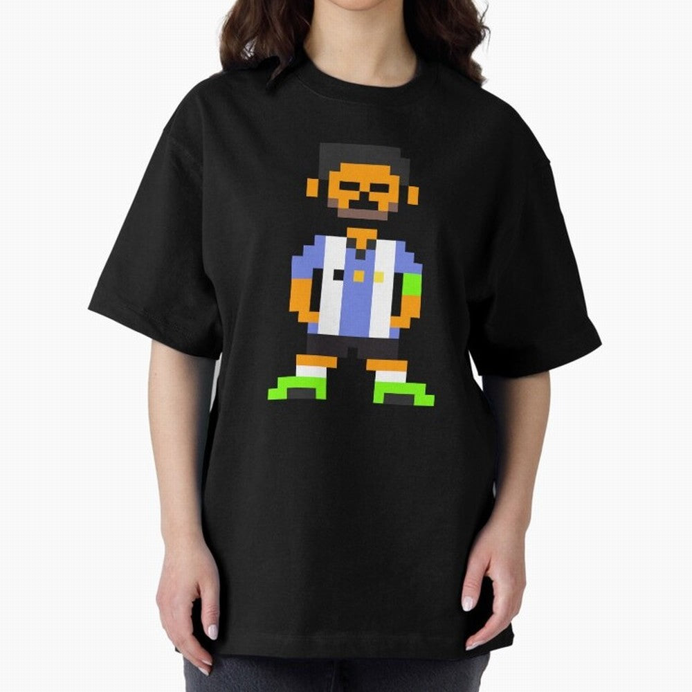 Pixel Pose Messi Oversized T-Shirt Follow Every Goal of FIFA World Cup 2026 USA Canada Mexico for Fans of Neymar and England, Bringing Football Passion, Legendary Performances, Festival Vibes and Supporter Community; Created for Match Day Parties,