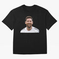 Lionel Messi smiling Oversized T-Shirt Celebrate Golden Goal Energy in FIFA World Cup 2026 USA Canada Mexico Capturing Cristiano Ronaldo, Haaland and CR7, Argentina, France and Brazil Energy, Match Day Excitement, Supporter Culture, Golden Goals