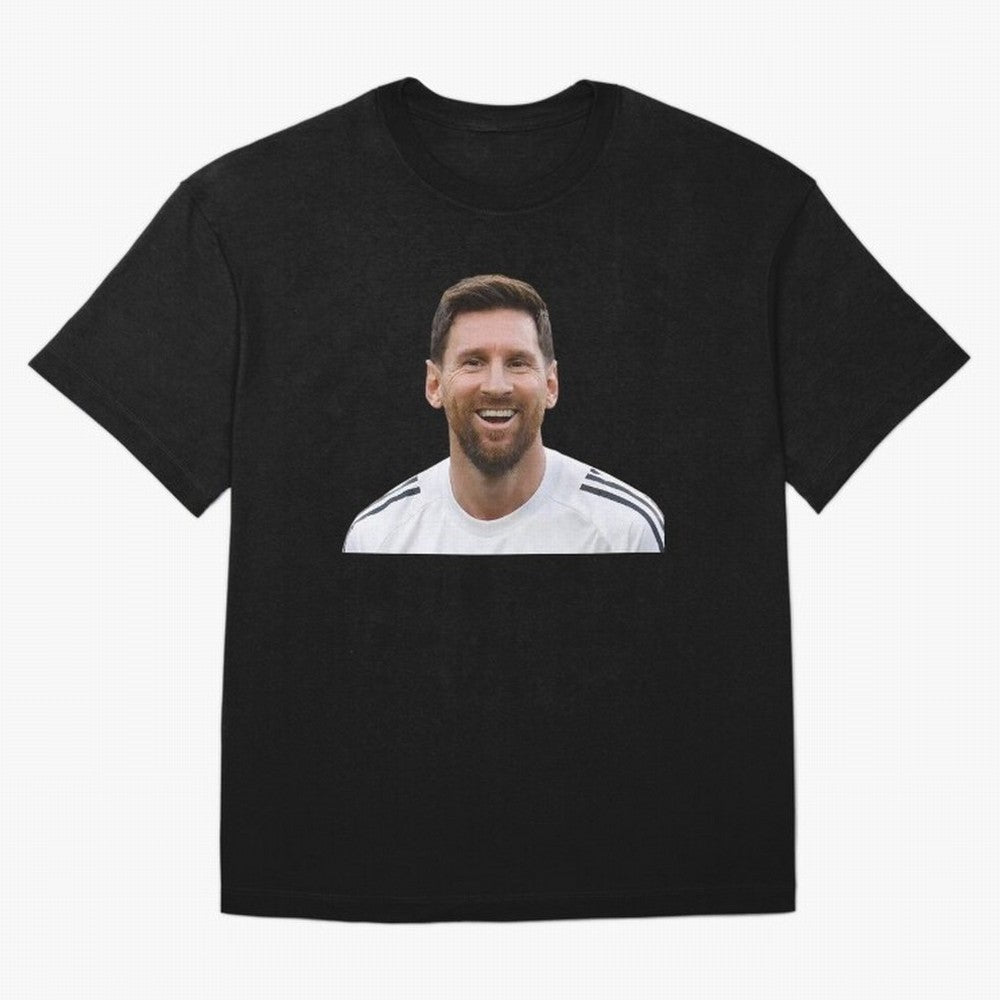 Lionel Messi smiling Oversized T-Shirt Celebrate Golden Goal Energy in FIFA World Cup 2026 USA Canada Mexico Capturing Cristiano Ronaldo, Haaland and CR7, Argentina, France and Brazil Energy, Match Day Excitement, Supporter Culture, Golden Goals