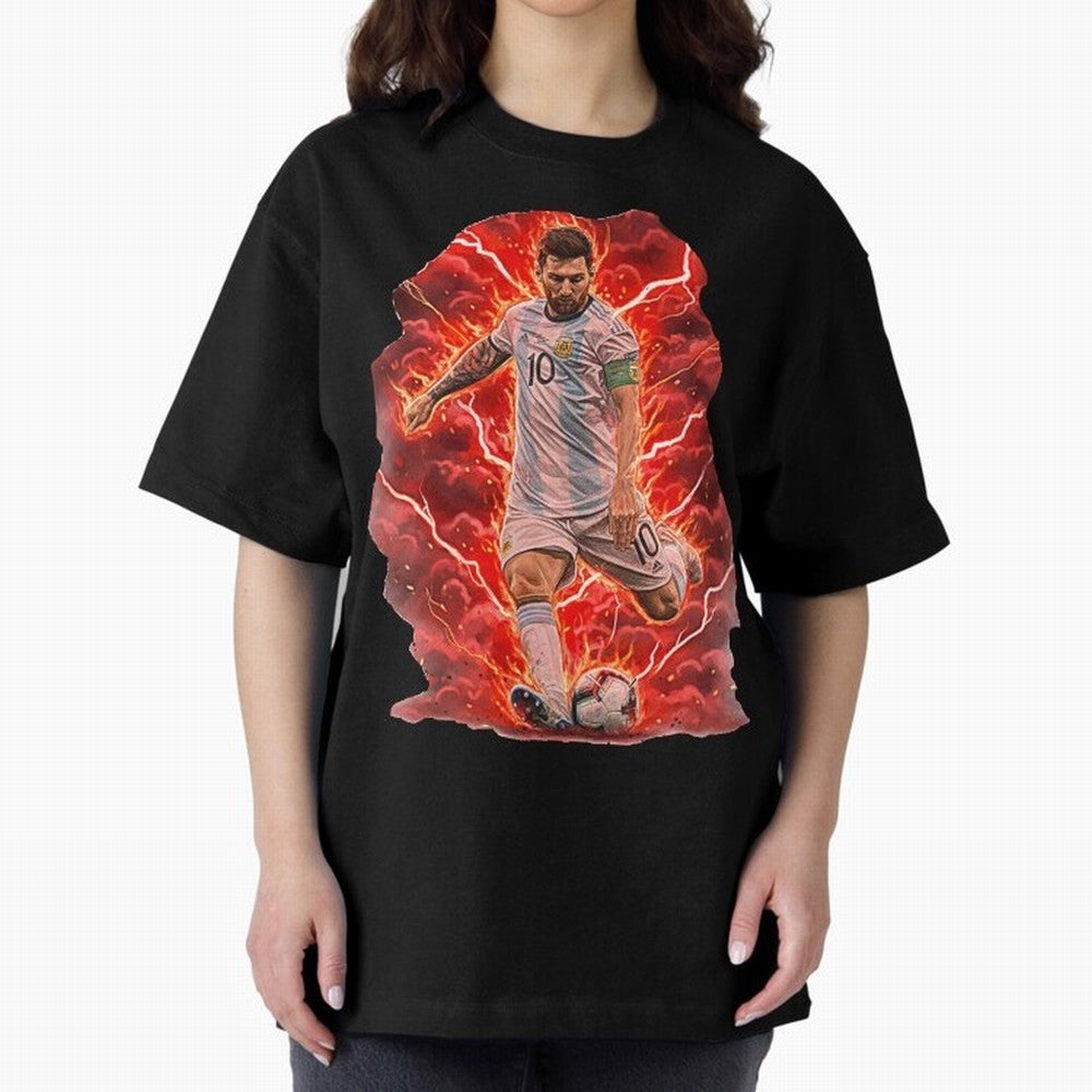 Messi Illustrated Style (HD) ¨C High Definition Design The Goat Unique Classic T-Shirt Celebrate Fan Culture around Match Day Hype around FIFA World Cup 2026 Group Stage, CR7, Germany, Game Day Rituals, Football Legends, Country Pride and the Road