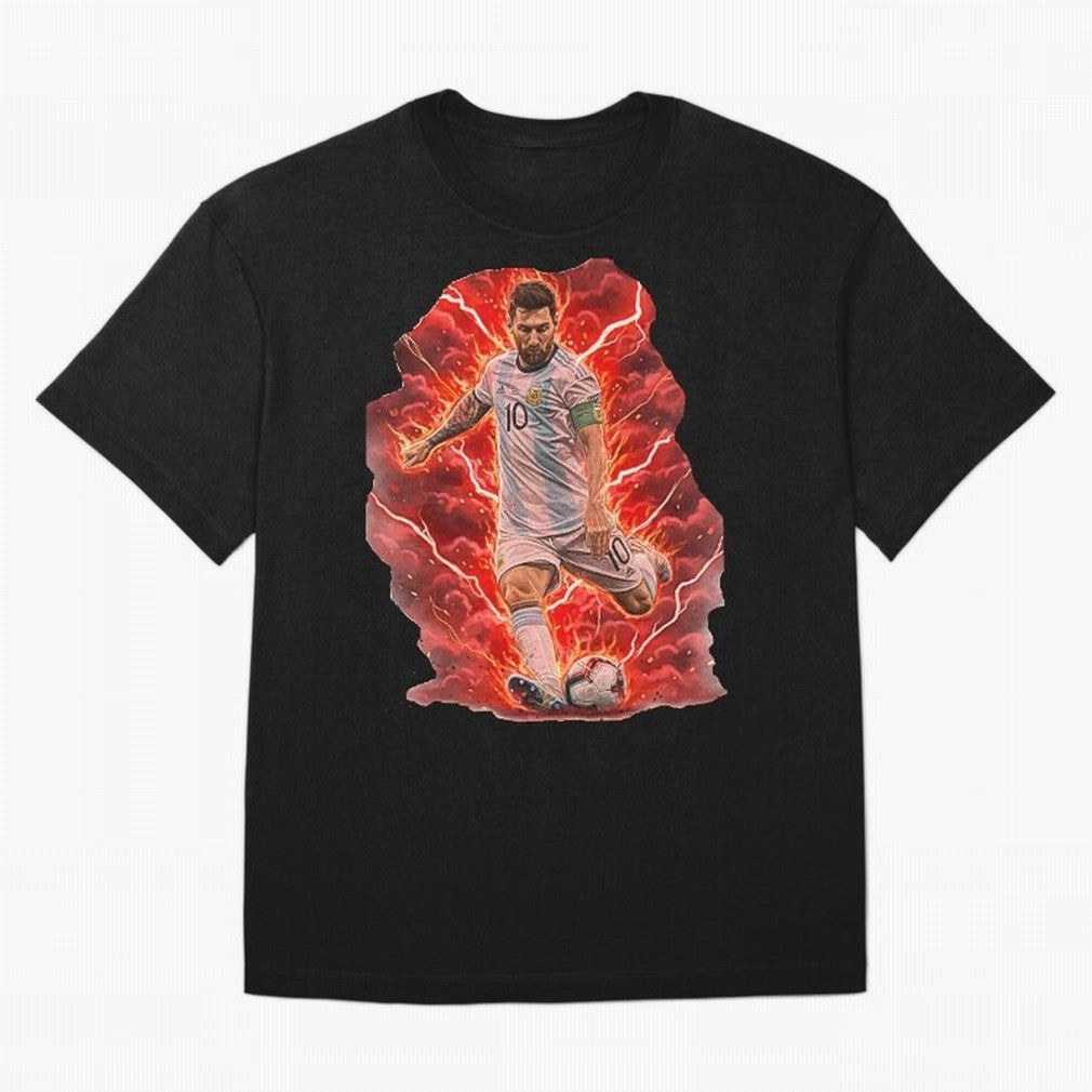 Messi Illustrated Style (HD) ¨C High Definition Design The Goat Unique Classic T-Shirt Celebrate Fan Culture around Match Day Hype around FIFA World Cup 2026 Group Stage, CR7, Germany, Game Day Rituals, Football Legends, Country Pride and the Road