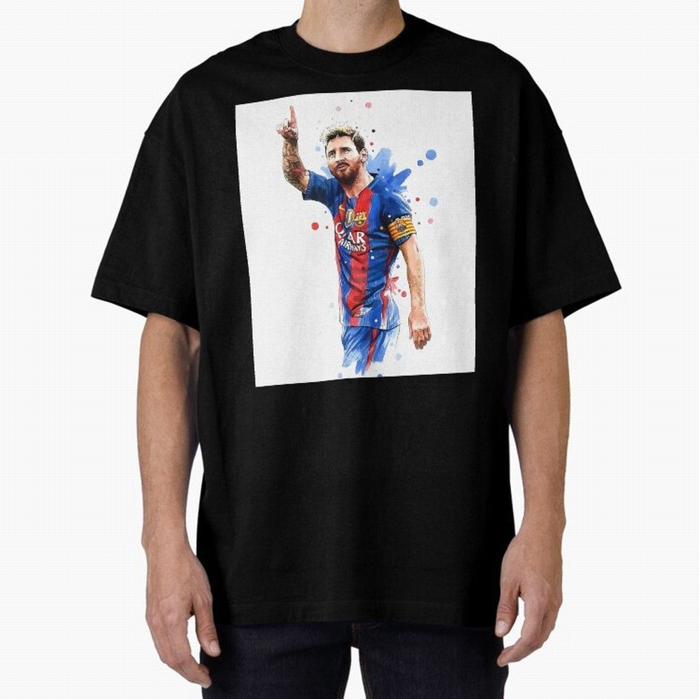Lionel Messi Barcelona football legend Oversized T-Shirt Celebrate the FIFA World Cup 2026 Group Stage Journey through CR7 and Messi Highlights, France and Portugal Pride, Goal Celebration Energy, Supporter Heritage, Football Icons and Worldwide