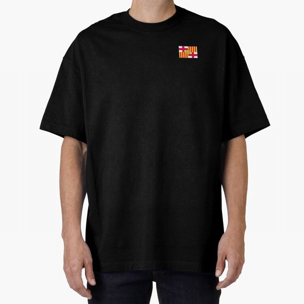 Vintage Catalan Football Heritage Flag Oversized T-Shirt Step into FIFA World Cup 2026 Group Stage Spirit, Capturing France and Portugal, Mbappe and Neymar, Stadium Chants, National Pride, Trophy Dreams and Unforgettable Football Memories; Great