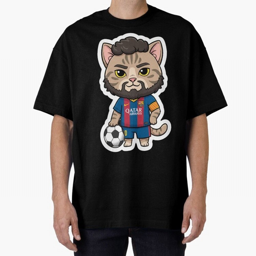 Fcb - Fc Barcelona | Cute Cat Messi with Jersey Barcelona Classic T-Shirt Spotlight Match Day Hype around FIFA World Cup 2026 Group Stage, CR7 and Messi, Portugal, Spain and Germany, Goal Celebration Energy, Supporter Heritage, Football Icons and