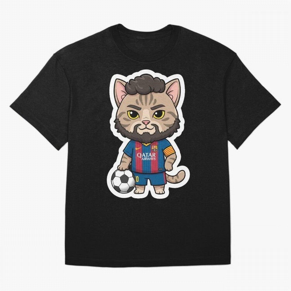Fcb - Fc Barcelona | Cute Cat Messi with Jersey Barcelona Classic T-Shirt Spotlight Match Day Hype around FIFA World Cup 2026 Group Stage, CR7 and Messi, Portugal, Spain and Germany, Goal Celebration Energy, Supporter Heritage, Football Icons and