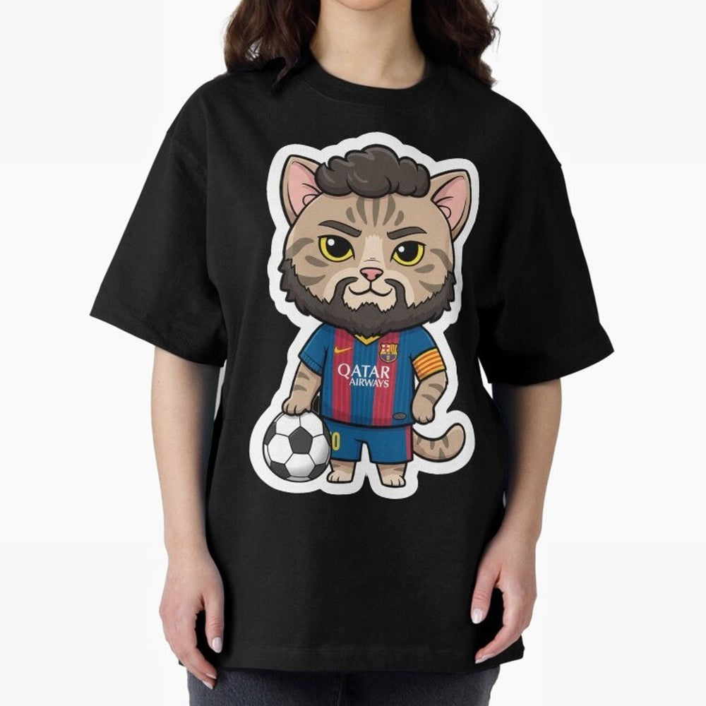 Fcb - Fc Barcelona | Cute Cat Messi with Jersey Barcelona Classic T-Shirt Spotlight Match Day Hype around FIFA World Cup 2026 Group Stage, CR7 and Messi, Portugal, Spain and Germany, Goal Celebration Energy, Supporter Heritage, Football Icons and