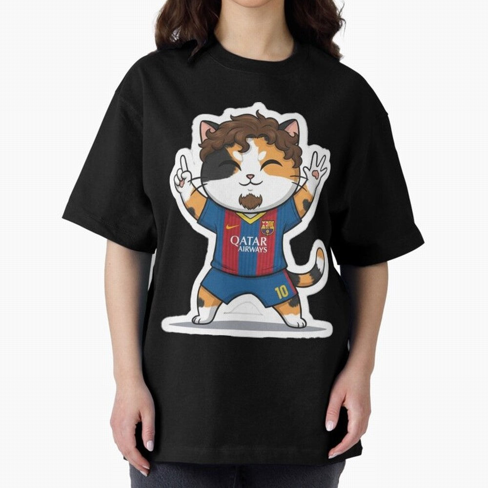 Fcb - Fc Barcelona | Cute Cat Messi with Jersey Barcelona Classic T-Shirt Celebrate Rivalries and Pride in Match Day Hype around FIFA World Cup 2026, Messi, CR7 and Mbappe, Portugal, Spain and Germany, Stadium Memories, Football Loyalty,