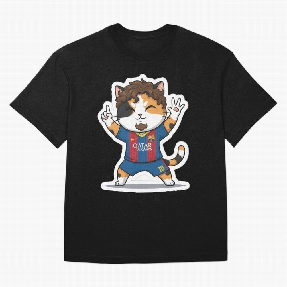 Fcb - Fc Barcelona | Cute Cat Messi with Jersey Barcelona Classic T-Shirt Celebrate Rivalries and Pride in Match Day Hype around FIFA World Cup 2026, Messi, CR7 and Mbappe, Portugal, Spain and Germany, Stadium Memories, Football Loyalty,