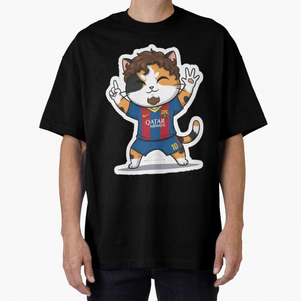 Fcb - Fc Barcelona | Cute Cat Messi with Jersey Barcelona Classic T-Shirt Celebrate Rivalries and Pride in Match Day Hype around FIFA World Cup 2026, Messi, CR7 and Mbappe, Portugal, Spain and Germany, Stadium Memories, Football Loyalty,