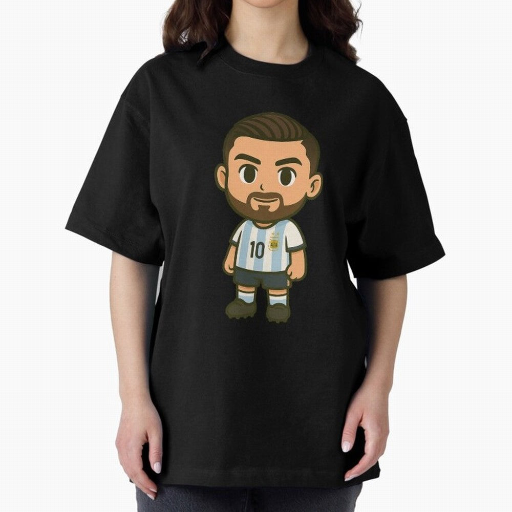 Lionel Messi Cartoon Art Argentina Classic T-Shirt Unlock FIFA World Cup 2026 Group Stage for Fans of Neymar, Haaland and Cristiano Ronaldo and England and Germany, Bringing Football History, Final Match Energy, Crowd Noise and Once in a Lifetime