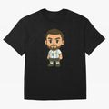 Lionel Messi Cartoon Art Argentina Classic T-Shirt Unlock FIFA World Cup 2026 Group Stage for Fans of Neymar, Haaland and Cristiano Ronaldo and England and Germany, Bringing Football History, Final Match Energy, Crowd Noise and Once in a Lifetime