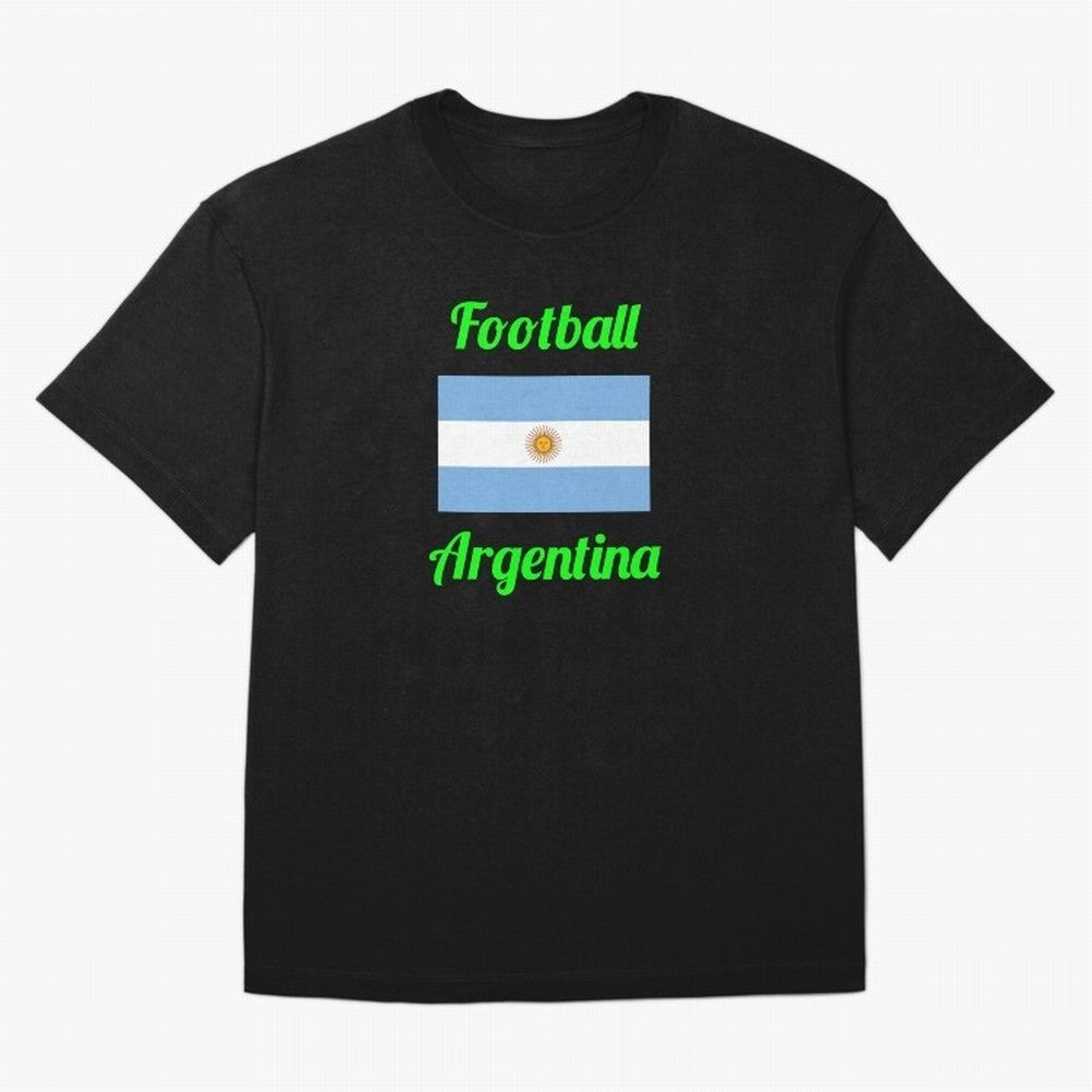 Argentina Football Flag ¨C Albiceleste Soccer Supporter Classic T-Shirt Experience the Global Stage of FIFA World Cup 2026 USA Canada Mexico for Fans of Messi, CR7 and Mbappe and Portugal, Bringing Match Day Excitement, Supporter Culture, Golden